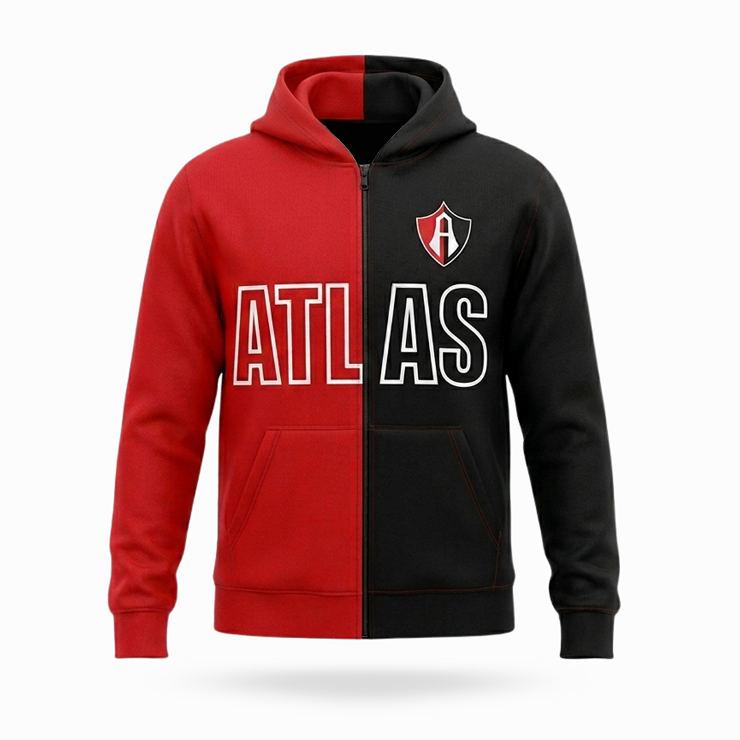 SUDADERA ROJINEGRA ATLAS FC RETRO