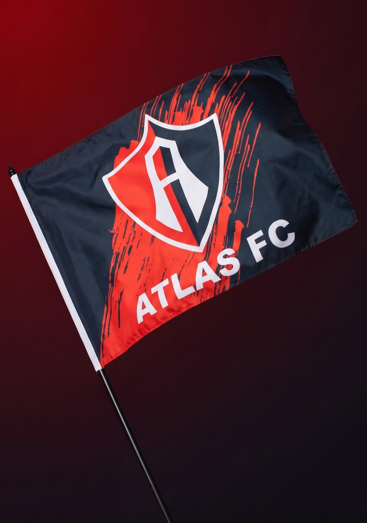 BANDERA ROJINEGRA ATLAS FC ESCUDO
