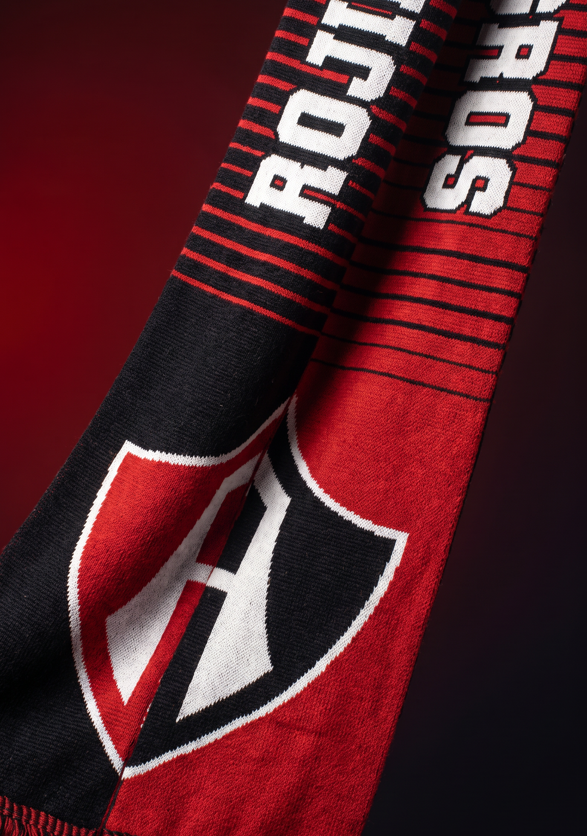 BUFANDA ATLAS FC ROJINEGROS