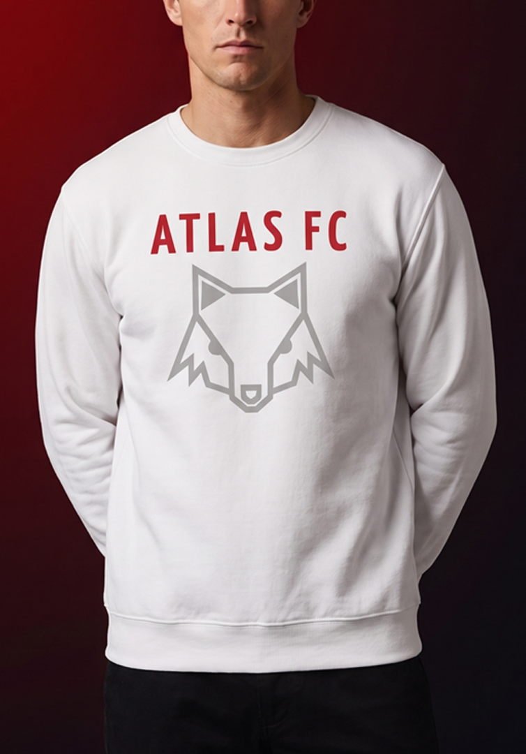 CREWNECK ATLAS FC ZORRO CLASICO GRAY OVER WHITE