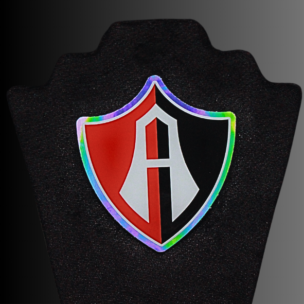 STICKER ESCUDO ATLAS FC EN VINIL HOLOGRÁFICO-1