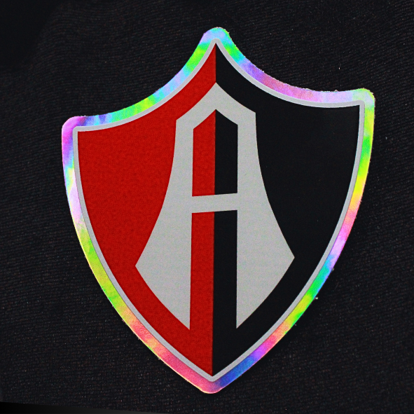 STICKER ESCUDO ATLAS FC EN VINIL HOLOGRÁFICO-3