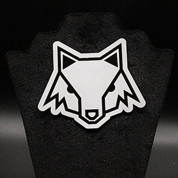 STICKER ZORRO EN VINIL BLANCO