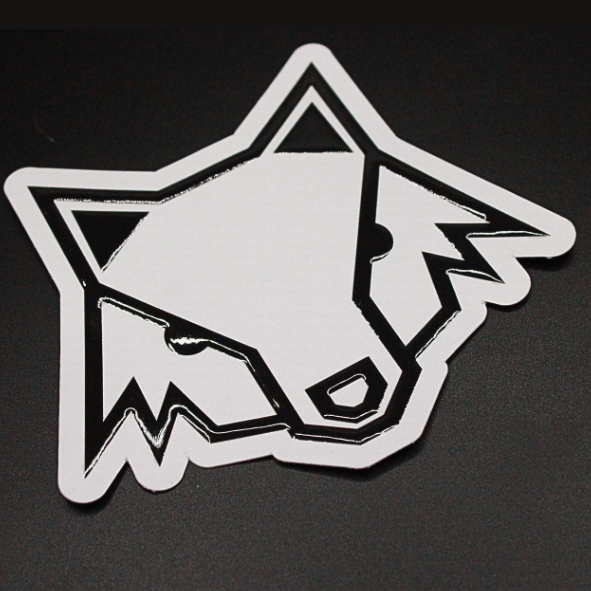 STICKER ZORRO EN VINIL BLANCO-2