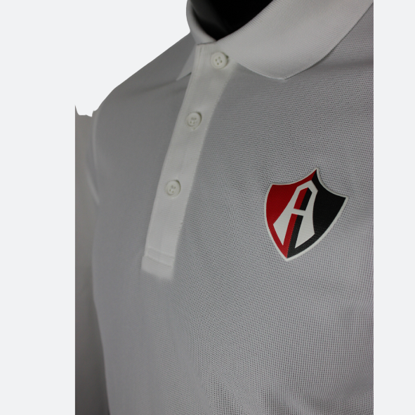 POLO ATLAS FC BLANCA CON PARCHE TEXTURIZADO-3