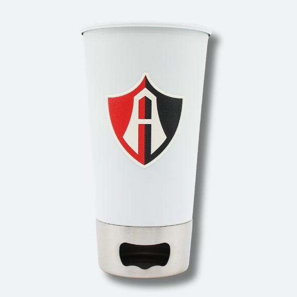 VASO CON DESTAPADOR FAN ATLAS FC BLANCO-2