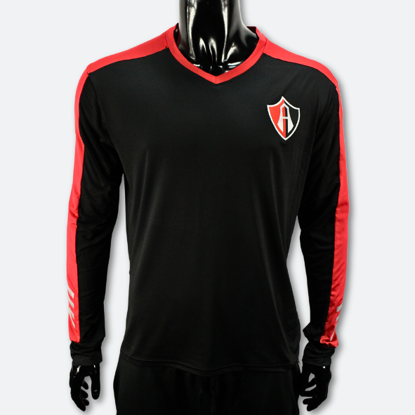 PLAYERA DE COMPRESION URBAN RED AND BLACK ATLAS FC