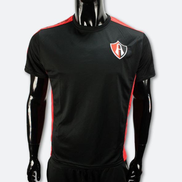 PLAYERA SPORT BLACK AND RED ATLAS FC-2