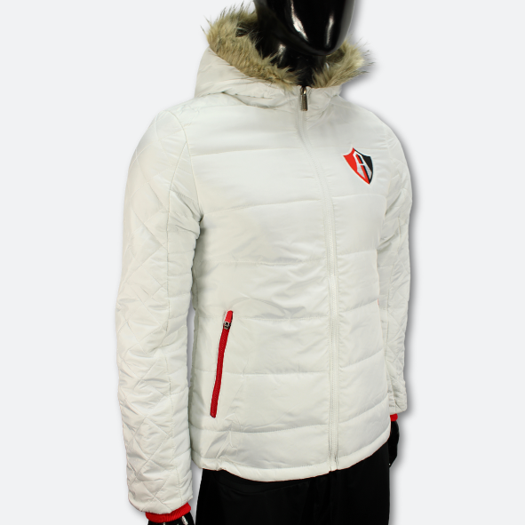 CHAMARRA PUFF COMFY ALL WHITE PARA DAMA ATLAS FC-2