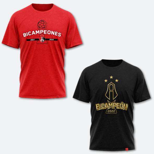 KIT PLAYERAS BICAMPEONATO ATLAS FC