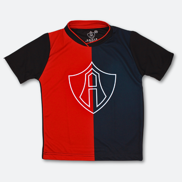 PLAYERA ROJINEGRA ESCUDO ATLAS FC PARA NIÑO - Rojinegros
