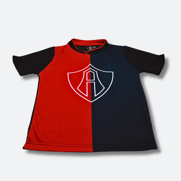 PLAYERA ROJINEGRA ESCUDO ATLAS FC PARA NIÑO - Rojinegros