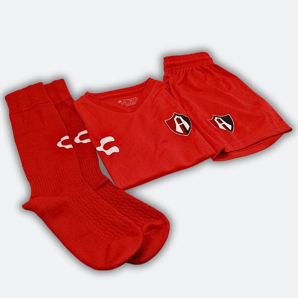 KIT OFICIAL DE ACADEMIAS DE FUTBOL ATLAS FC PARA NIÑO ALTERNO ROJO-3