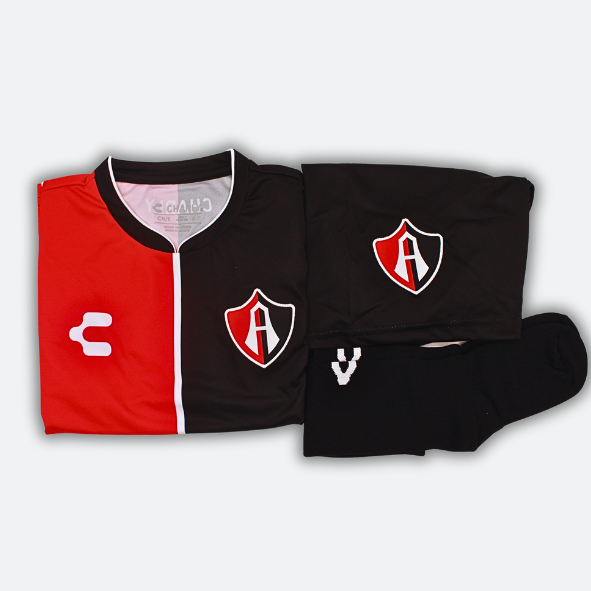KIT OFICIAL DE ACADEMIAS DE FUTBOL ATLAS FC PARA NIÑO LOCAL-2