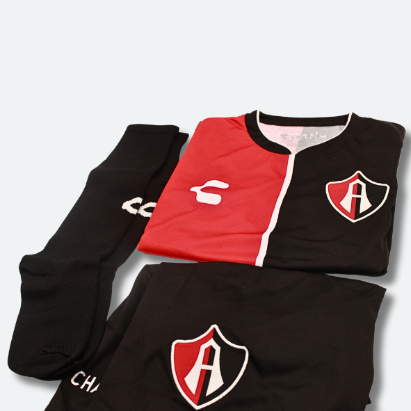 KIT OFICIAL DE ACADEMIAS DE FUTBOL ATLAS FC PARA NIÑO LOCAL-3