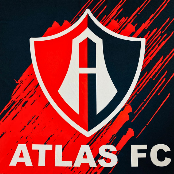 BANDERA ROJINEGRA ATLAS FC ESCUDO-2