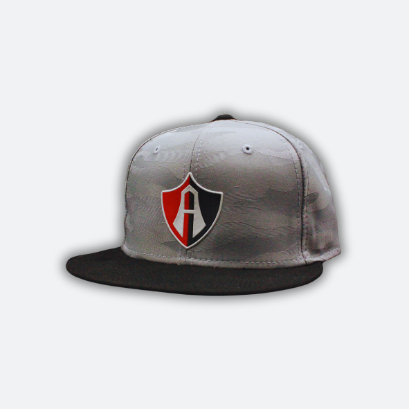 GORRA FLAT ESCUDO ATLAS FC CAMUFLAJE GRIS-2