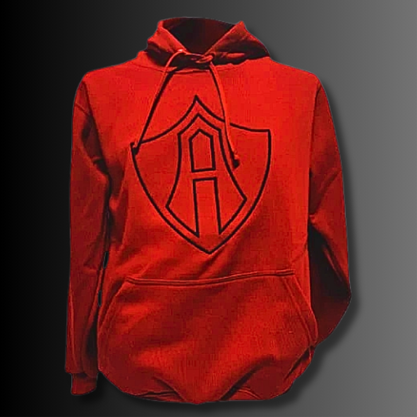 SUDADERA CERRADA ATLAS FC ESCUDO RED - Rojinegros