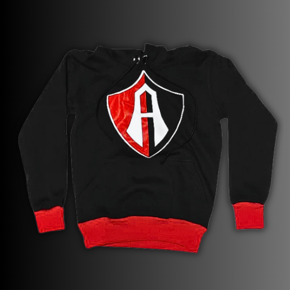 SUDADERA ATLAS FC ESCUDO CLASICO PARA NIÑO - Rojinegros