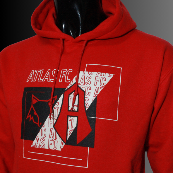HOODIE ZORRO / ESCUDO CLASICO SQUARES ATLAS FC-2