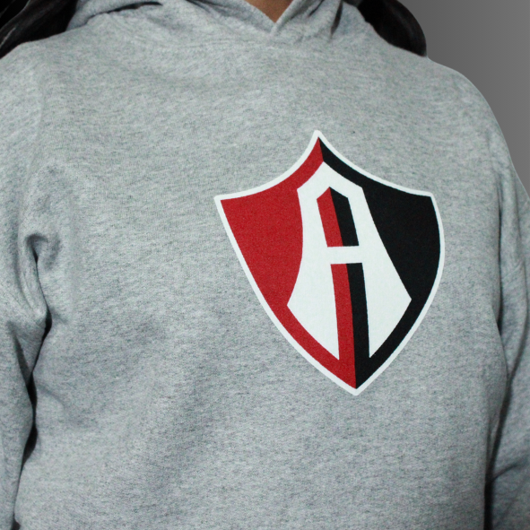 HOODIE INFANTIL ESCUDO ATLAS FC GRAY-2