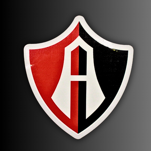 STICKER ESCUDO ATLAS FC EN VINIL TRANSPARENTE-3