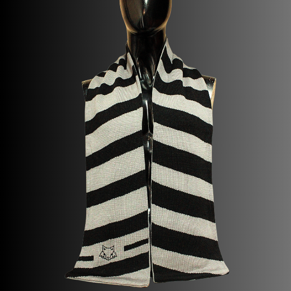 BUFANDA 2 TONOS BLACK OVER GRAY ATLAS FC