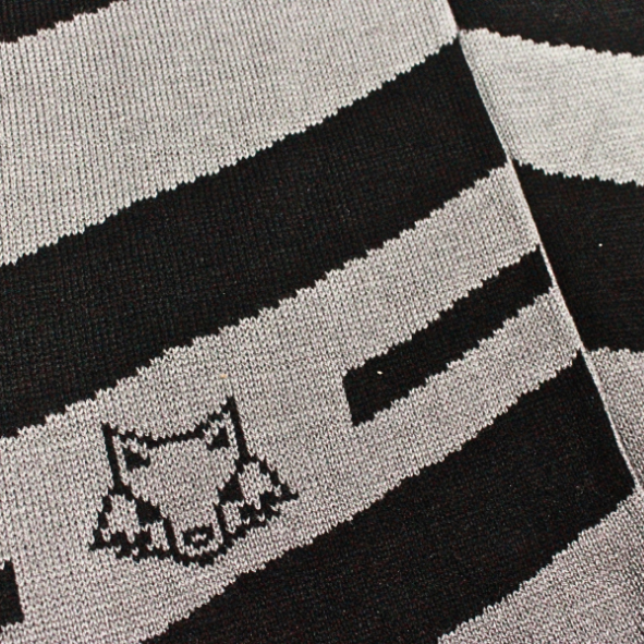 BUFANDA 2 TONOS BLACK OVER GRAY ATLAS FC-4
