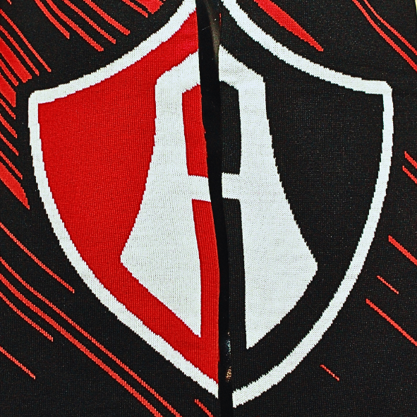 BUFANDA TRADICIONAL ESCUDO ATLAS FC ROJINEGRA-4