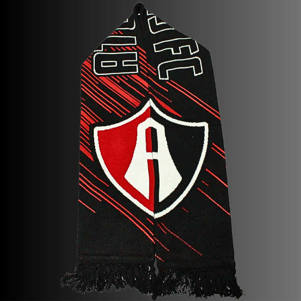 BUFANDA TRADICIONAL ESCUDO ATLAS FC ROJINEGRA-2