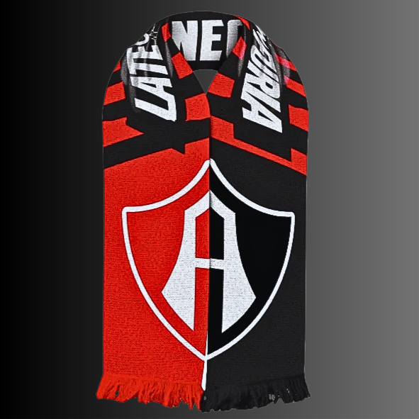 BUFANDA ATLAS FC ESCUDO LATE CON FURIA - Rojinegros