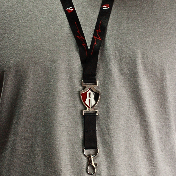 PORTAGAFETE ATLAS FC ESCUDO METALICO - Rojinegros