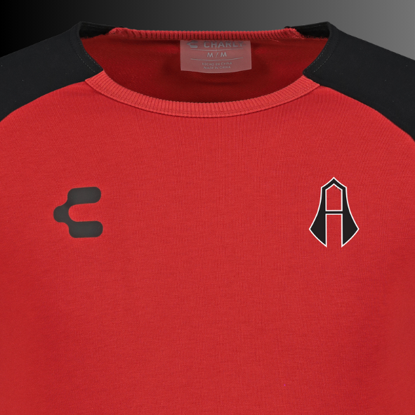 SUÉTER CHARLY SPORT FÚTBOL EQUIPAMIENTO ATLAS 25/26 COLOR ROJO NEGRO PARA HOMBRE-2