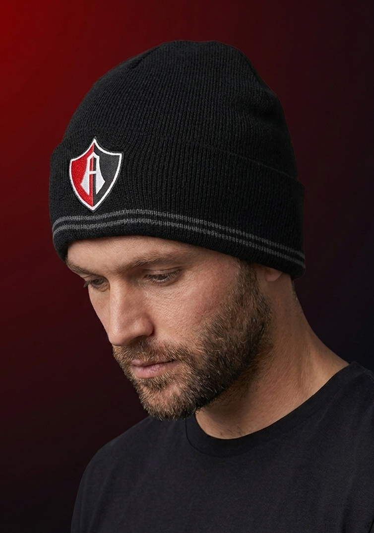 GORRO LIGERO ATLAS FC EN COLOR NEGRO