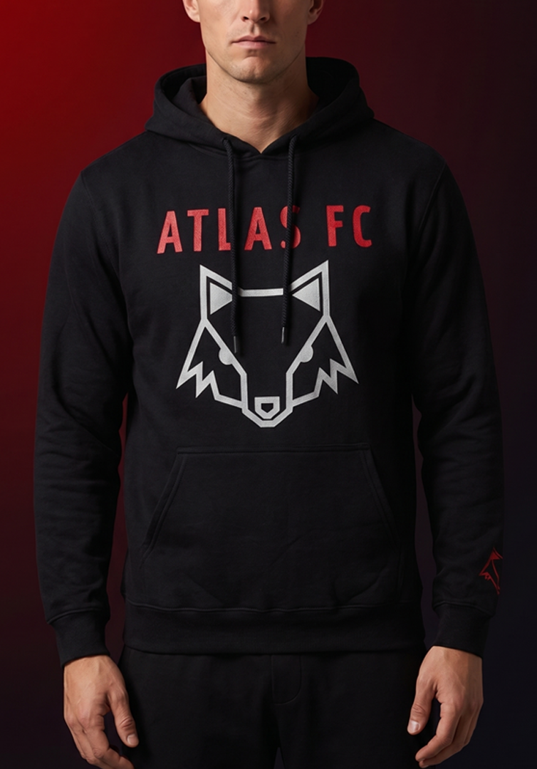 HOODIE ATLAS FC ZORRO GRIS CLASICO BLACK