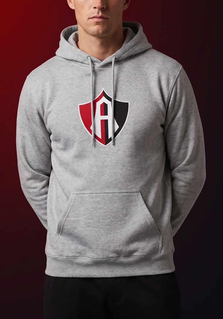 HOODIE INFANTIL ESCUDO ATLAS FC GRAY