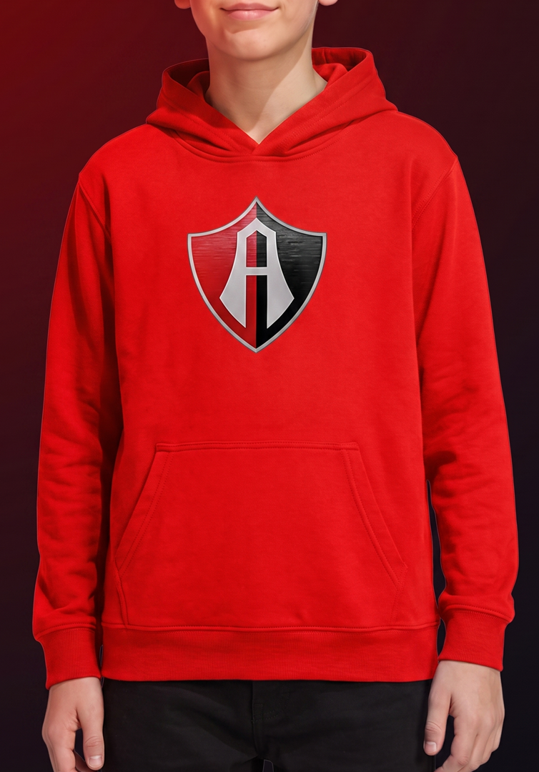 HOODIE INFANTIL INSTITUCIONAL ROJO ATLAS FC