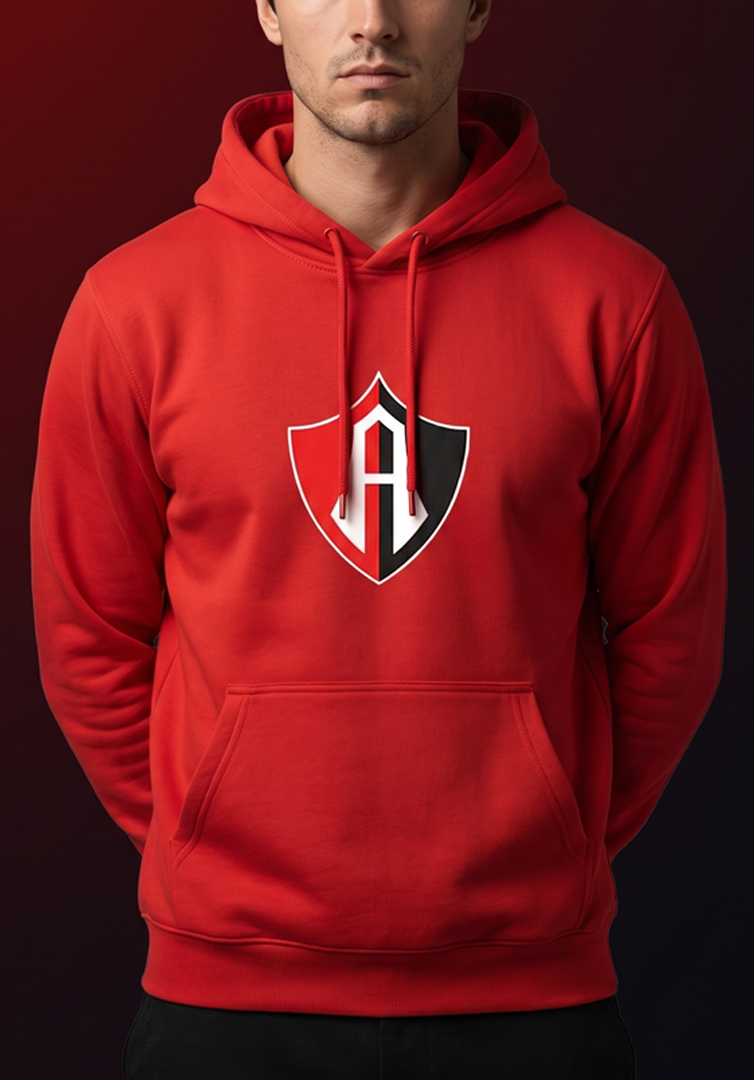 HOODIE ROJA CON CAPUCHA ZORROS