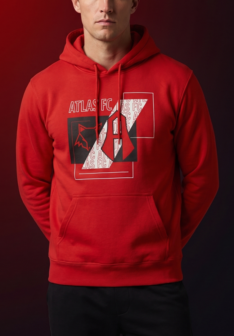 HOODIE ZORRO / ESCUDO CLASICO SQUARES ATLAS FC