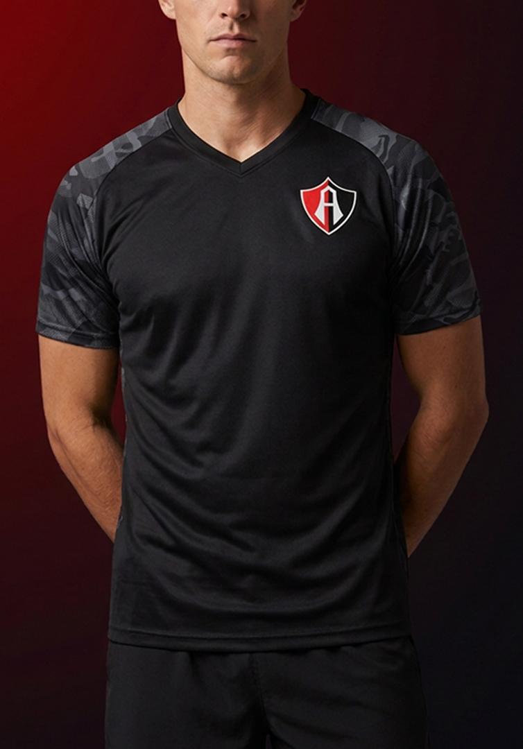 PLAYERA DEPORTIVA BLACK CAMUFLAJE ATLAS FC