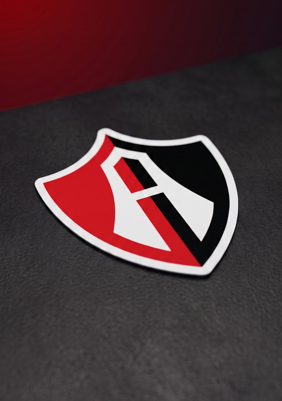 STICKER ESCUDO ATLAS FC EN VINIL TRANSPARENTE