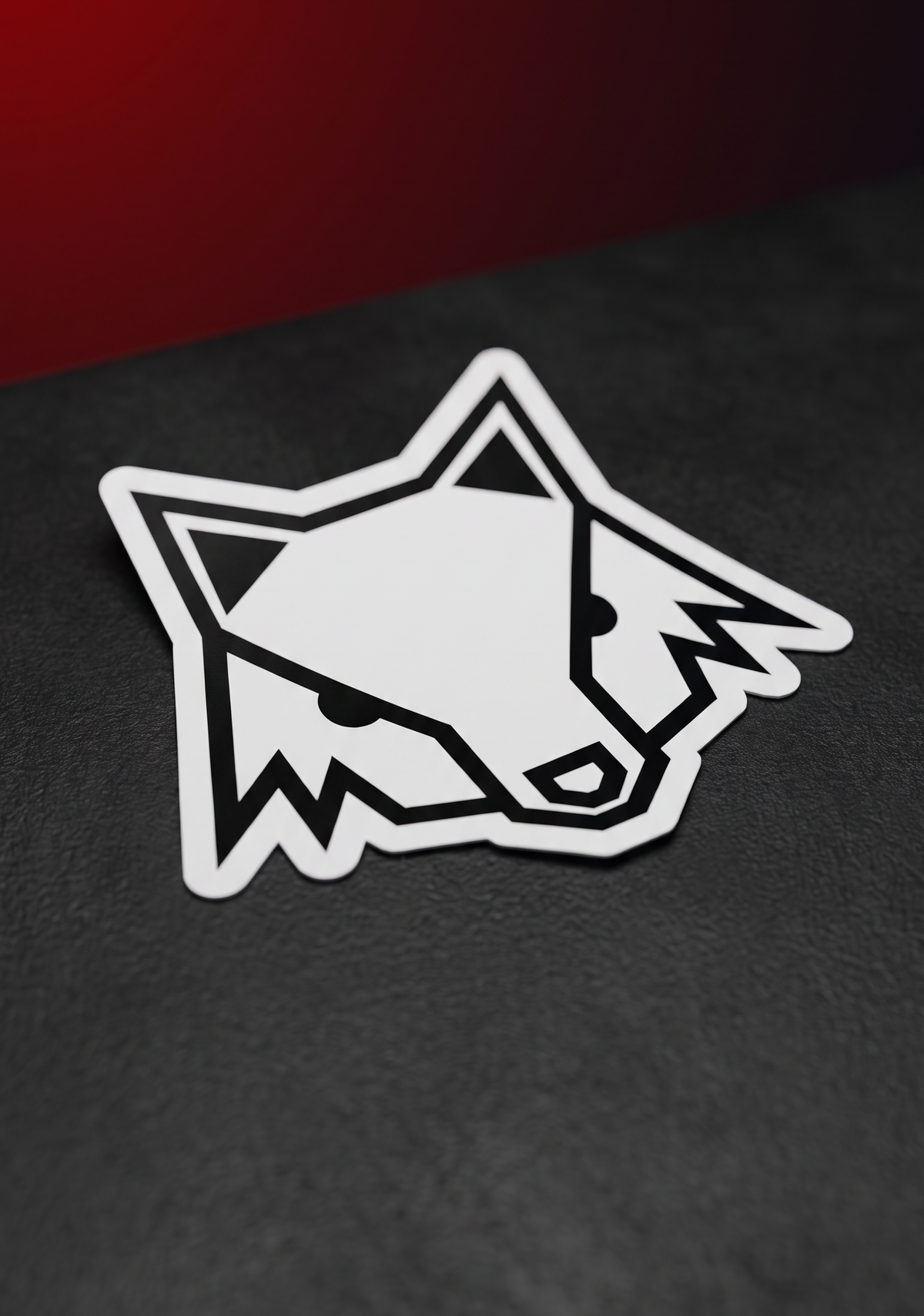 STICKER ZORRO EN VINIL BLANCO