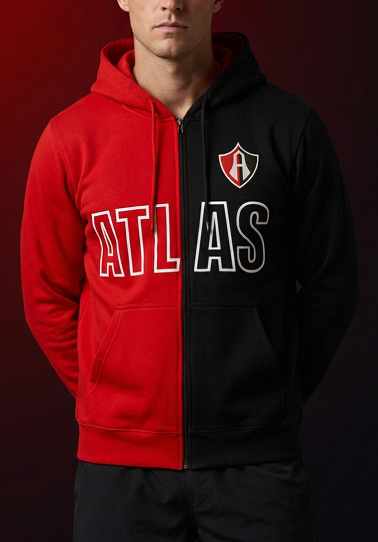 SUDADERA ROJINEGRA ATLAS FC RETRO