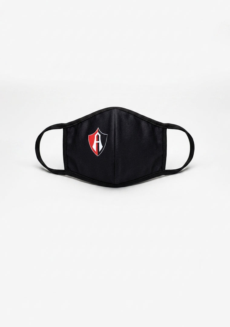 CUBREBOCAS ESCUDO ATLAS FC NEGRO