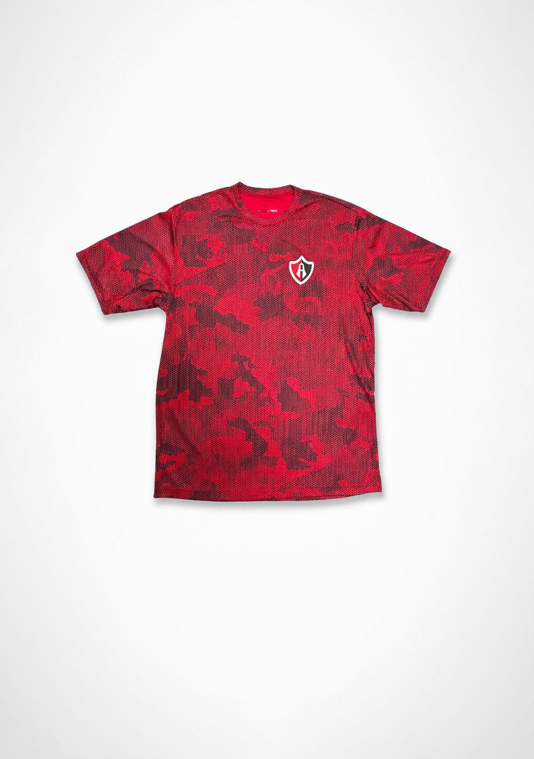 PLAYERA CAMUFLAJE ATLAS FC EN COLOR ROJO