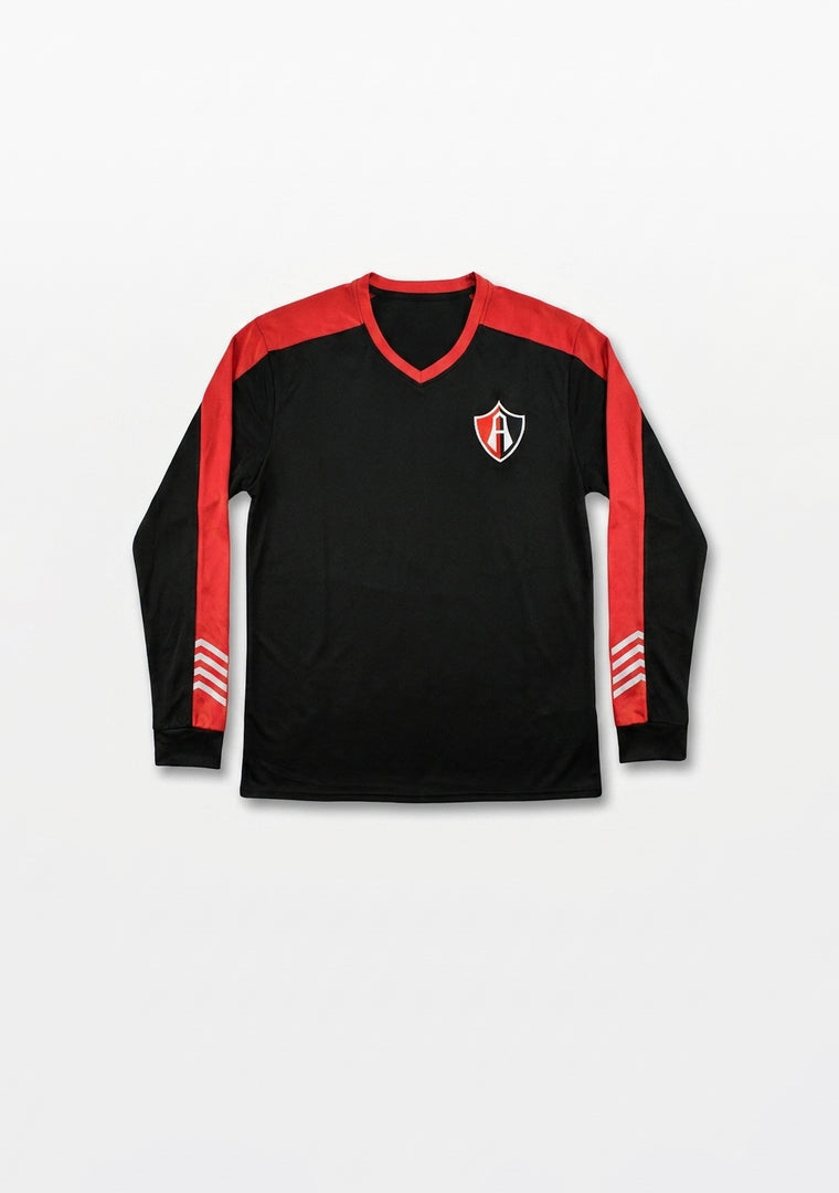 PLAYERA DE COMPRESION URBAN RED AND BLACK ATLAS FC