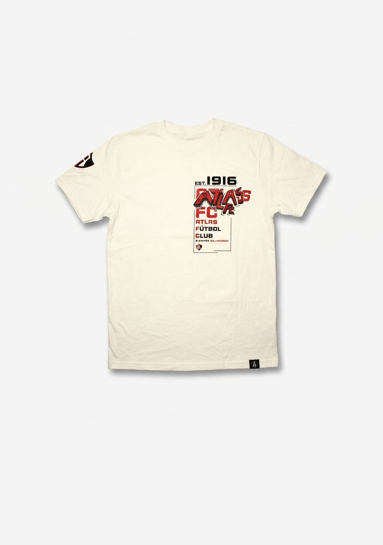 PLAYERA OFICIAL 1916 ATLAS FC EN COLOR BLANCO