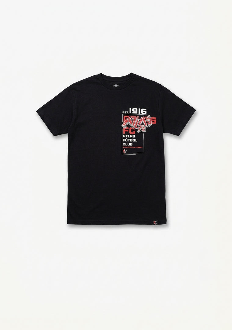 PLAYERA OFICIAL 1916 ATLAS FC EN COLOR NEGRO