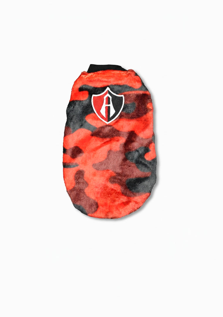 SUETER MASCOTA CAMUFLAJE ROJINEGRO