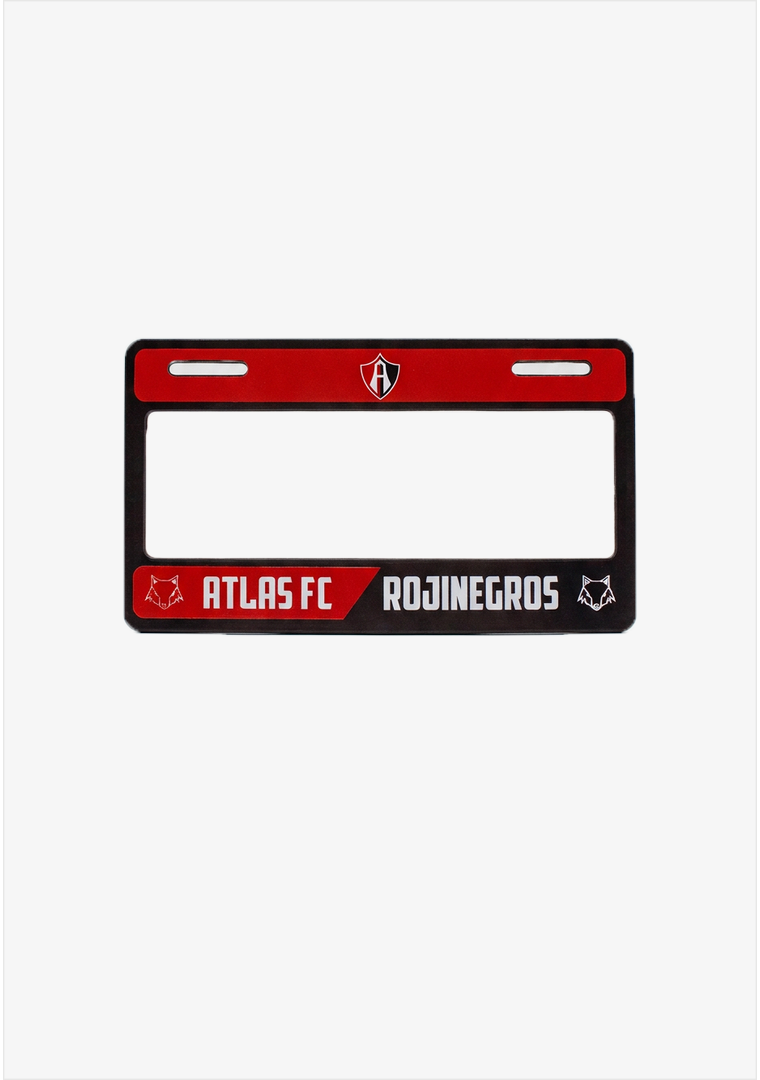 PORTA PLACAS ATLAS FC ROJINEGROS